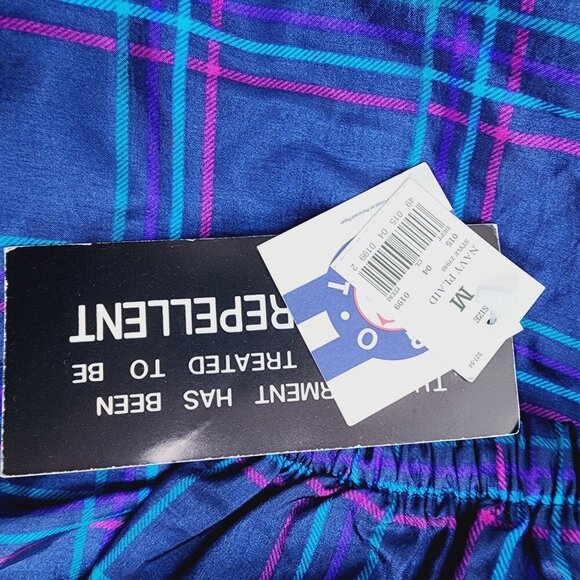 NEW Vintage Pro Spirit Jacket Plaid Print Women's Size M‎ Blue NWT VTG - Picture 5 of 10